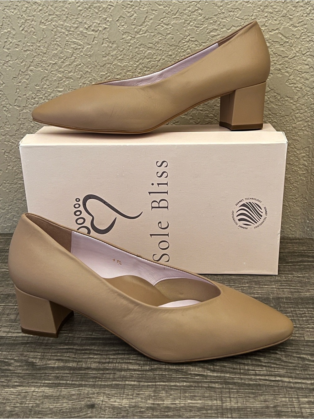Sole Bliss Ingrid Heels Sand Leather Color Heels Women’s -Size 10.5